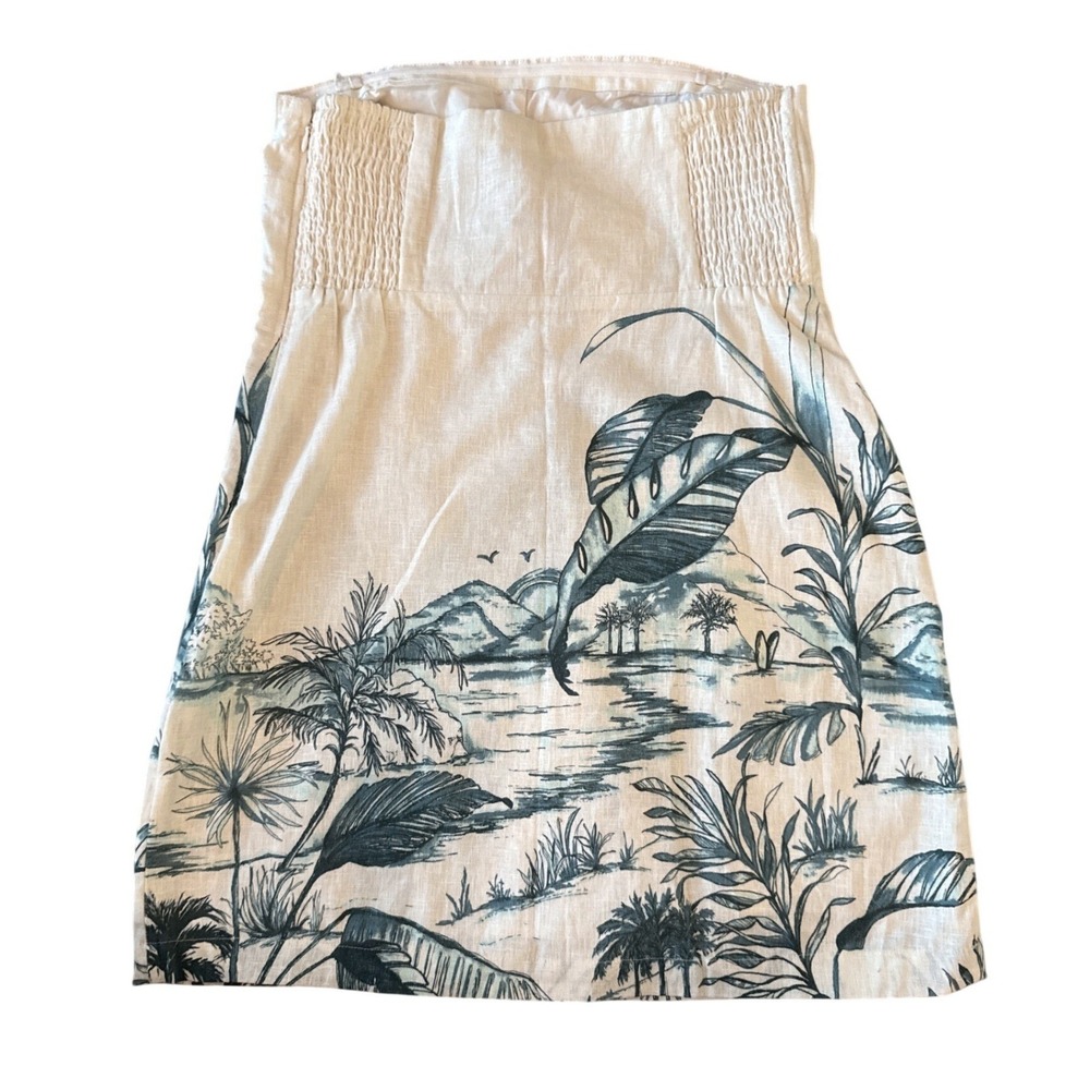 New Abercrombie & Fitch Scarlett Strapless Linen Skort Strapless M Linen Blend - Picture 4 of 12